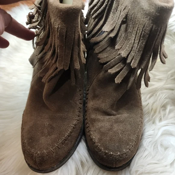 Hippy Western Fringed Booties 7.5 - Picture 5 of 12